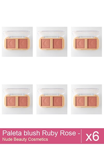 Makeup Set of 6x Ruby Rose blush palette - Cheek To Cheek 03