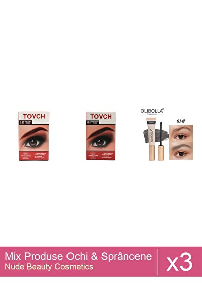 Makeup Set Mix 3 produse Rimel Sprancene: Rimel sprancene Olibolla #01 Espres...
