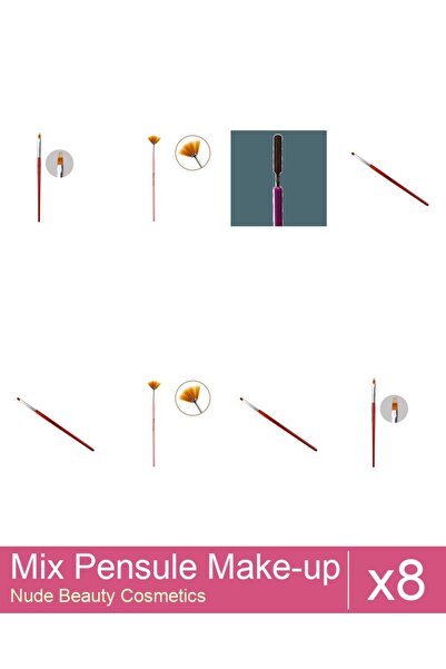 Makeup Set Mix 8 products Makeup Brushes: Cat's Tongue Gel Brush - No.2, Cat'...