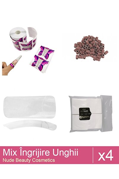 Makeup Set Mix 4 produse Ingrijire Unghii: Servetele unghii protouch, 200 buc...