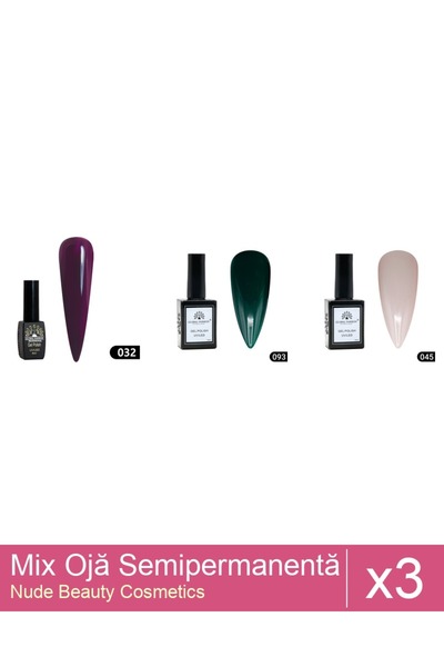 Makeup Set Mix 3 produse Nail Oja: Oja semipermanentă Global Fashion, Gel pol...