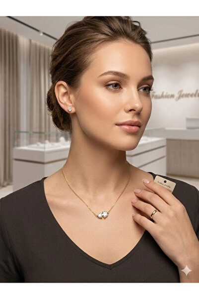 Twin Store سلسلة حجر الزركون: منتجات فولاذية 40+5 سم - Set0017
