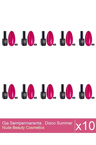 Makeup Set 10x Oja Semipermanenta , Disco Summer , 08 , 8 ml