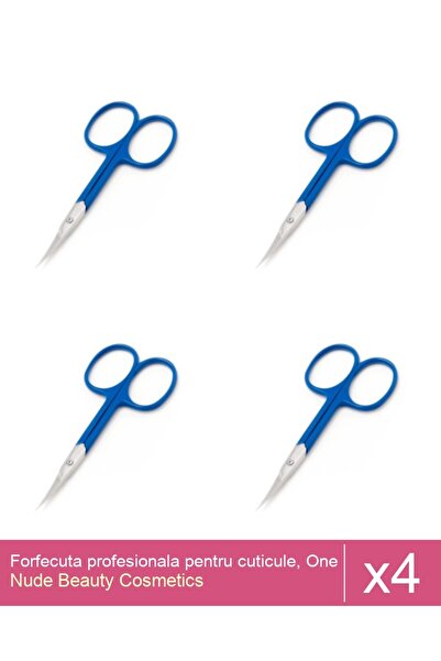 Makeup Set 4x Forfecuta profesionala pentru cuticule, One Group, Albastru