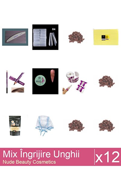 Makeup Set Mix 12 produse Ingrijire Unghii: Pile unghii Emma, granulatie 80/8...