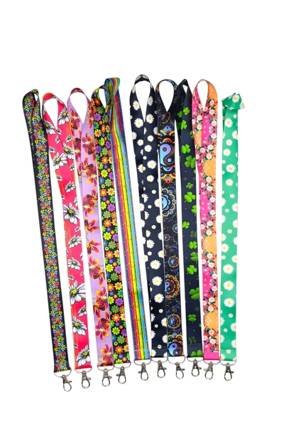 CİCCİBİCCİSHOP 10’LU ÇİÇEK & RETRO DESENLİ DÜDÜK İPİ,BOYUN ASKI İPİ SETİ