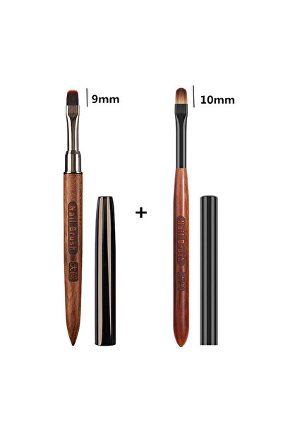 Choice3 G-B00712-02 2PCS Sandalwood Handle Nail Drawing Brushes For Manicure ...