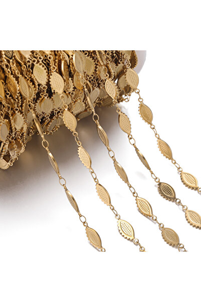 Choice8 Golden-Ellipse 02 1m Stainless Steel Handmade Chain Embossing Star Mo...
