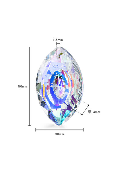 Choice10 XMY Polish AB Color Crystal Glass Prism Pendants Hanging Suncatcher ...