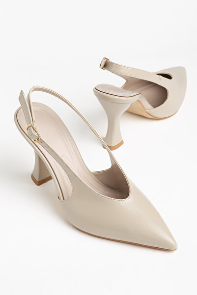 MODA MHS Kami̇lla Mk Leather Pointed Toe Orthopedic Sole Stylish Women's Heel...