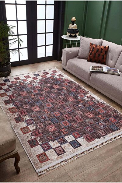 halinet Halı.Net Multi-Colored Classic Washable Non-Slip Living Room Carpet H...