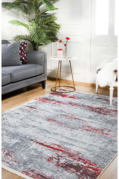 halinet Halı.Net Red Vintage Antique Washable Non-Slip Living Room Carpet Hal...