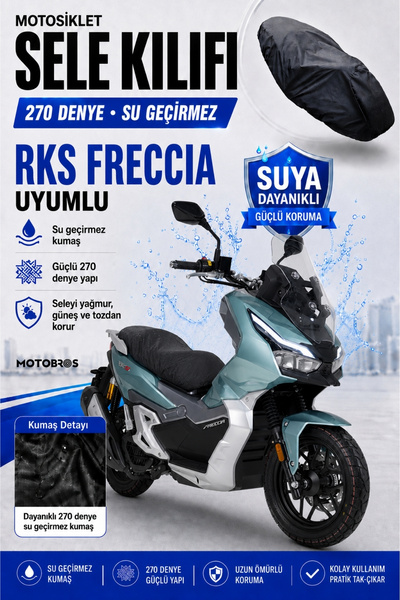 Motobros Husă pentru șa motocicletei RKS FRECCİA compatibilă, impermeabilă, p...