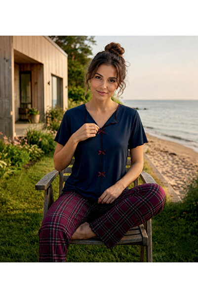 Pijamoni Kadın Ter Emici Alt- Üst Pijama Takımı