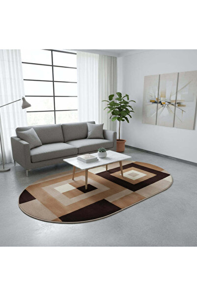 OEM Modern EMA 449 rug, beige/brown, oval - 200 x 300 cm