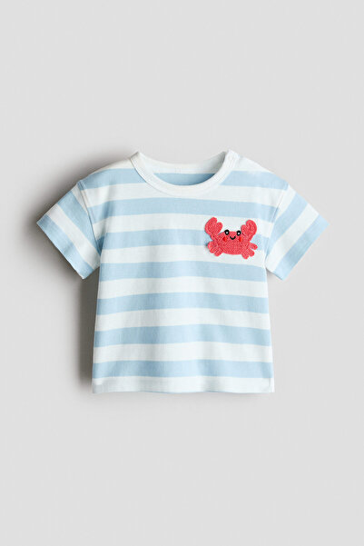 H&M Motif Detaylı Tişört