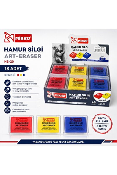 Mikro Gumica za testo Pl Box Hs-20 18 komada višebojna
