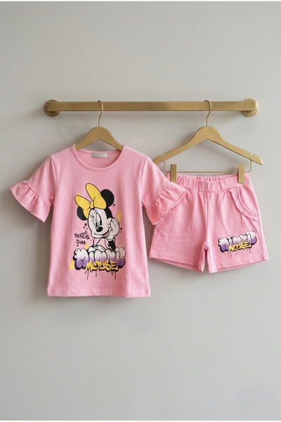Yumak Bebek Ürünleri 100% Cotton Girls' Shorts Set – Comfortable Cut Printed ...