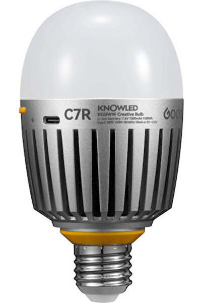 Godox C7R – KNOWLED RGBWW Λάμπα E27 με ενσωματωμένη μπαταρία