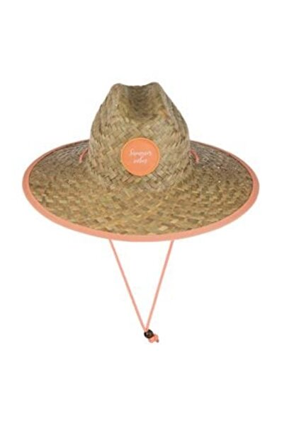 SHOPIENS Color Coral Brim "Summer Vibes" Patch Hat for Women