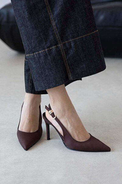 STRASWANS Flora Women's Heeled Fabric Shoes Brown
