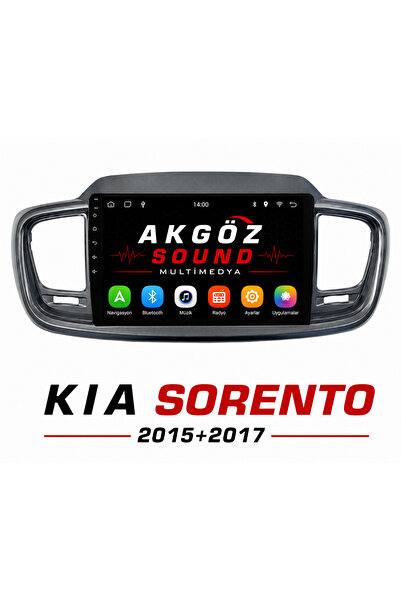 AKGÖZ SOUND إطار الوسائط المتعددة KIA SORENTO 2015+2017 مقاس 10 بوصة داخل الم...