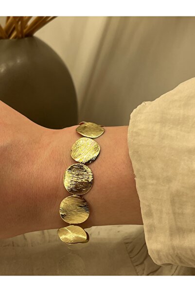 Veralys Atelier BOHEM DİSK BÜYÜK PULLU ÇELİK BİLEKLİK