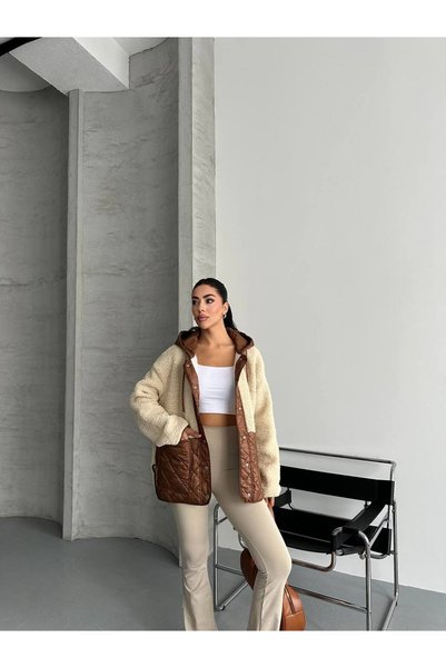 MODA141 WOMEN'S PLUSH COAT