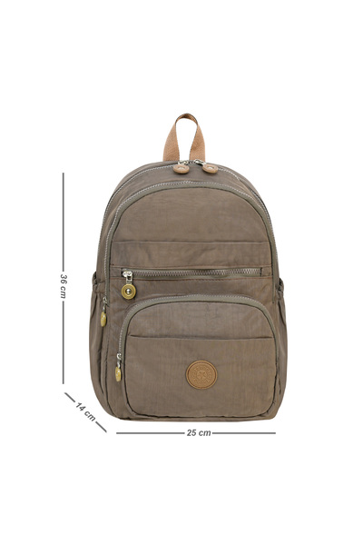 BEG Hafif ve Dayanıklı Krinkıl Kumaş Sırt Çantası - 36x25 cm Orta Boy Şehir v...