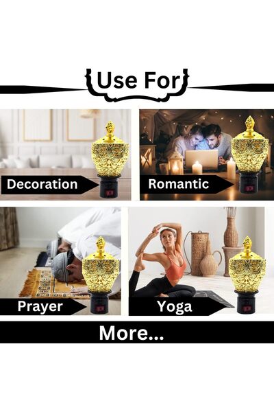 fitto DLC Electric Incense Burner for Incense, Bakhoor, Essential Oils, and O...