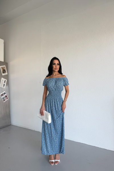 KAMACI BUTİK فستان مادونا بياقة مزينة بالترتر، مقاس قياسي (S/M/L/XL) مناسب