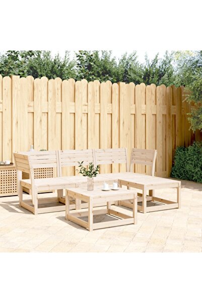 vidaxl Garden furniture set, 4 pieces, solid pine wood