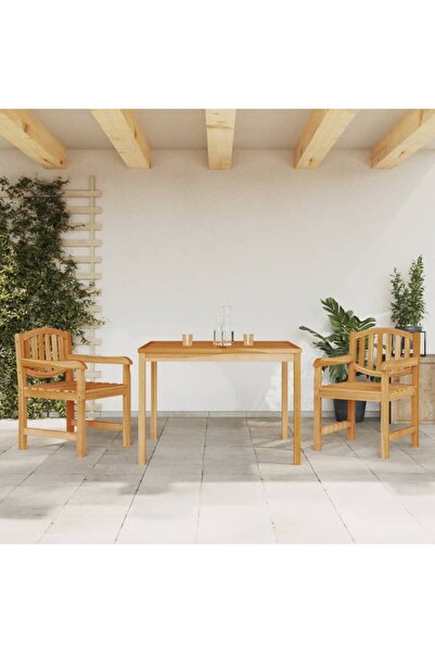 vidaxl Set mobilier pentru gradina, 3 piese, lemn masiv de tec