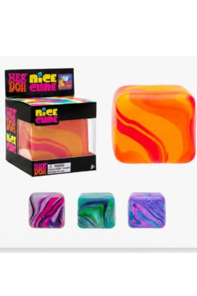 Needoh Cub Antistres Squishy 5 cm, Jucarie Sensoriala Soft Cube, Diverse Culo...
