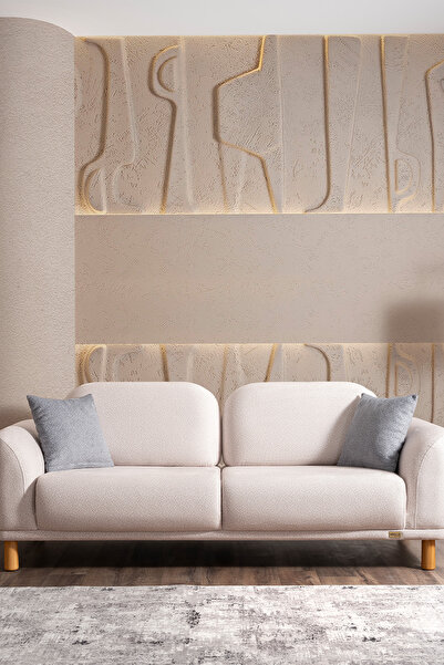 İYENA HOME LİVİNG Rixos Mekanizmalı 3'lü Koltuk Krem