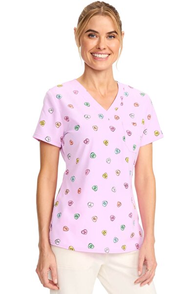 Med Couture MC Prints Women's Medical Scrub Jacket MC632 - Sweet Talker Multi...