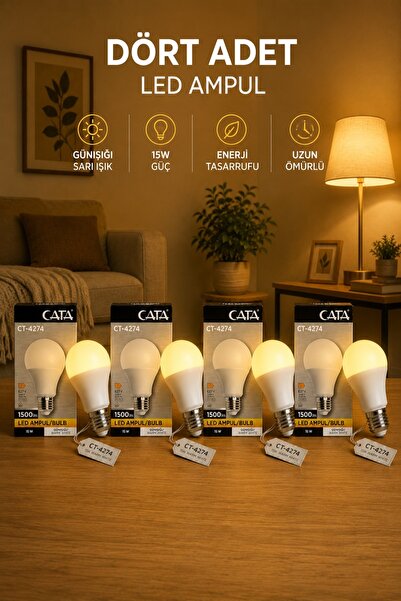 Cata ct Led Ampul Günışığı 4 Adet Ct-4274 3200k 15 Watt