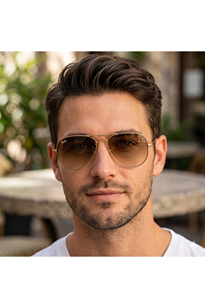 Ray-Ban Erkek Aviator Damla Güneş Gözlüğü Uv400 58-14-140 NT26700249
