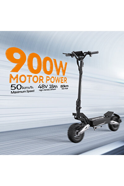 OOTD T10 Trotinetă electrică 48V 18Ah 900W 50km/h, autonomie 60 km, suspensie...