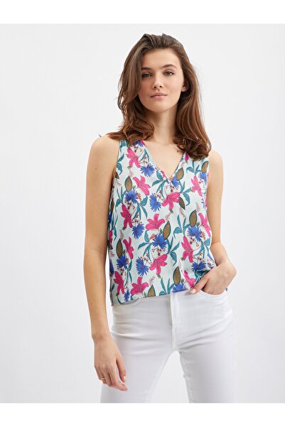ORSAY Pink and blue women's floral blouse