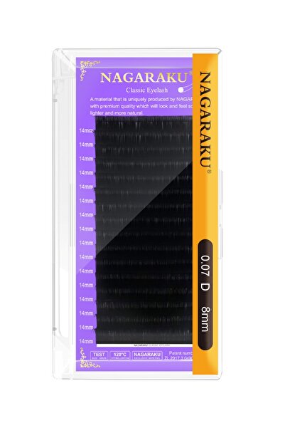 NAGARAKU İpek Kirpik 8mm Uzunluk 0,07D Kıvrım