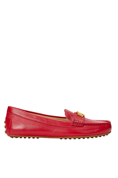 Ralph Lauren Γυναικεία Δερμάτινα Barnsbury Loafers Κόκκινα 802852847021-RED