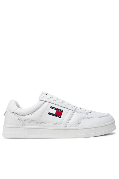 Tommy Hilfiger Ανδρικά Δερμάτινα Greenwich Sneakers Λευκά Tommy Jeans EM0EM01...