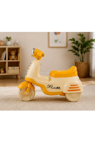 WASL ALKHAIR Vintage Vespa Style Kids Scooter - Classic Design Ride-On Toy fo...