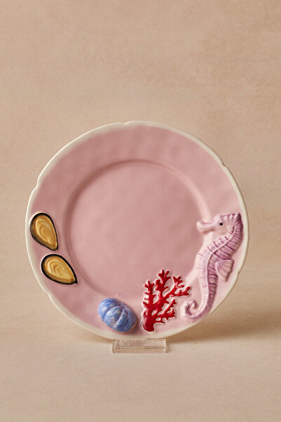 Karaca Atlantis Cake Plate Sea Horse 20 cm