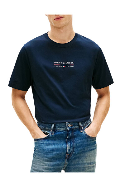 Tommy Hilfiger Ανδρικό T-shirt Navy Μπλε MW0MW42363-DW5