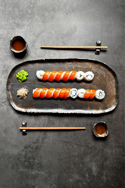 İyu Seramik Anago | El Yapımı Stoneware Seramik Sushi Peynir 5’li Sunum Tabak...