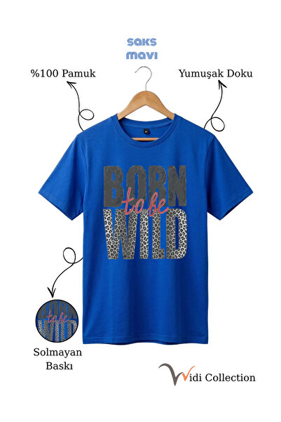 The Baski تي شيرت Born To Be Wild بنمط الفهد من Born To Be Wild مصنوع من القط...