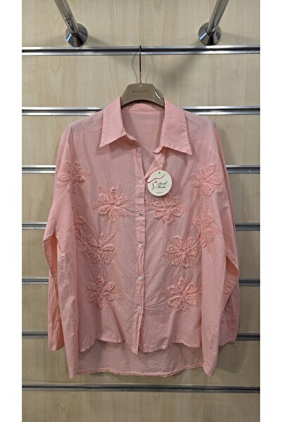 Park Moda Italian Shirt with Floral Embossing