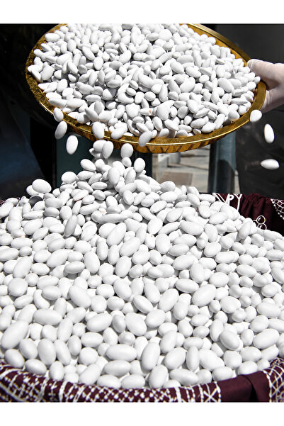 atatadigurme Meşhur Elazığ Badem Şekeri (Beyaz - İnce Kabuk) 1 kg